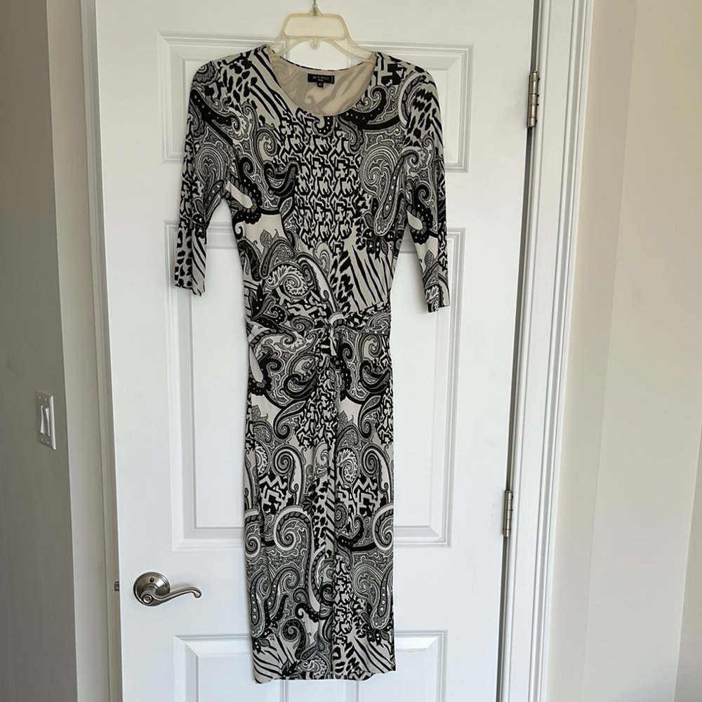 Black and White Paisley Dress